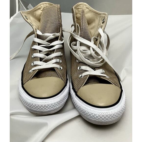 Converse UNISEX Chuck Taylor All Star High Top Shoes 160500F VINTAGE KHAKI BK/WT - Picture 5 of 8